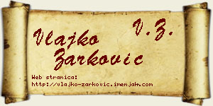 Vlajko Žarković vizit kartica